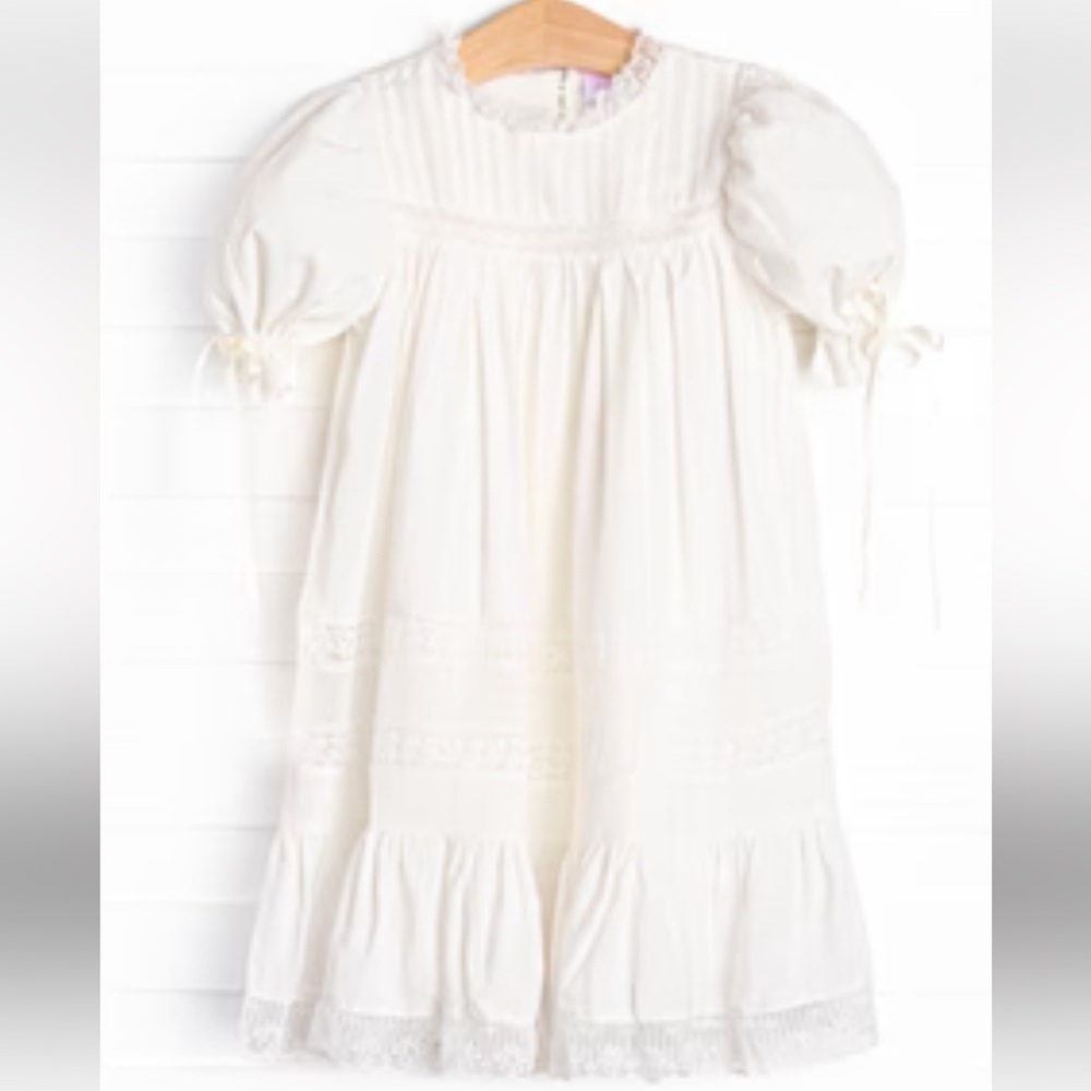 Stitchy Fish Heirloom Elegant White Dress with Lace (Perfect for Easter!)